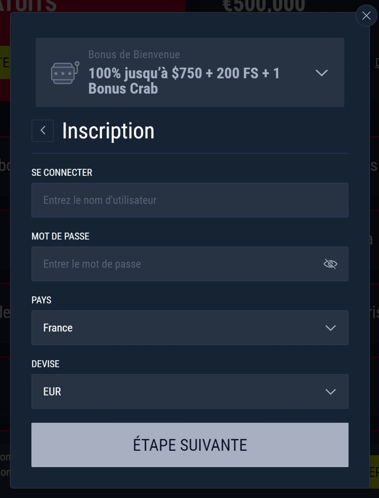 Comment s'inscrire au Casino Rabona